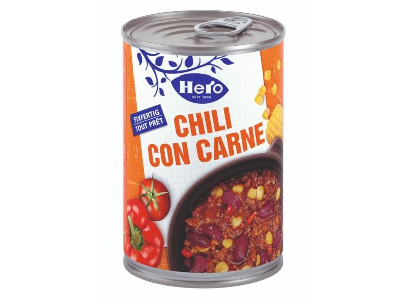 Hero Chili con Carne 6 x 430 g Fein gewürzte Bohnengericht mit Schweizer Rindfleisch