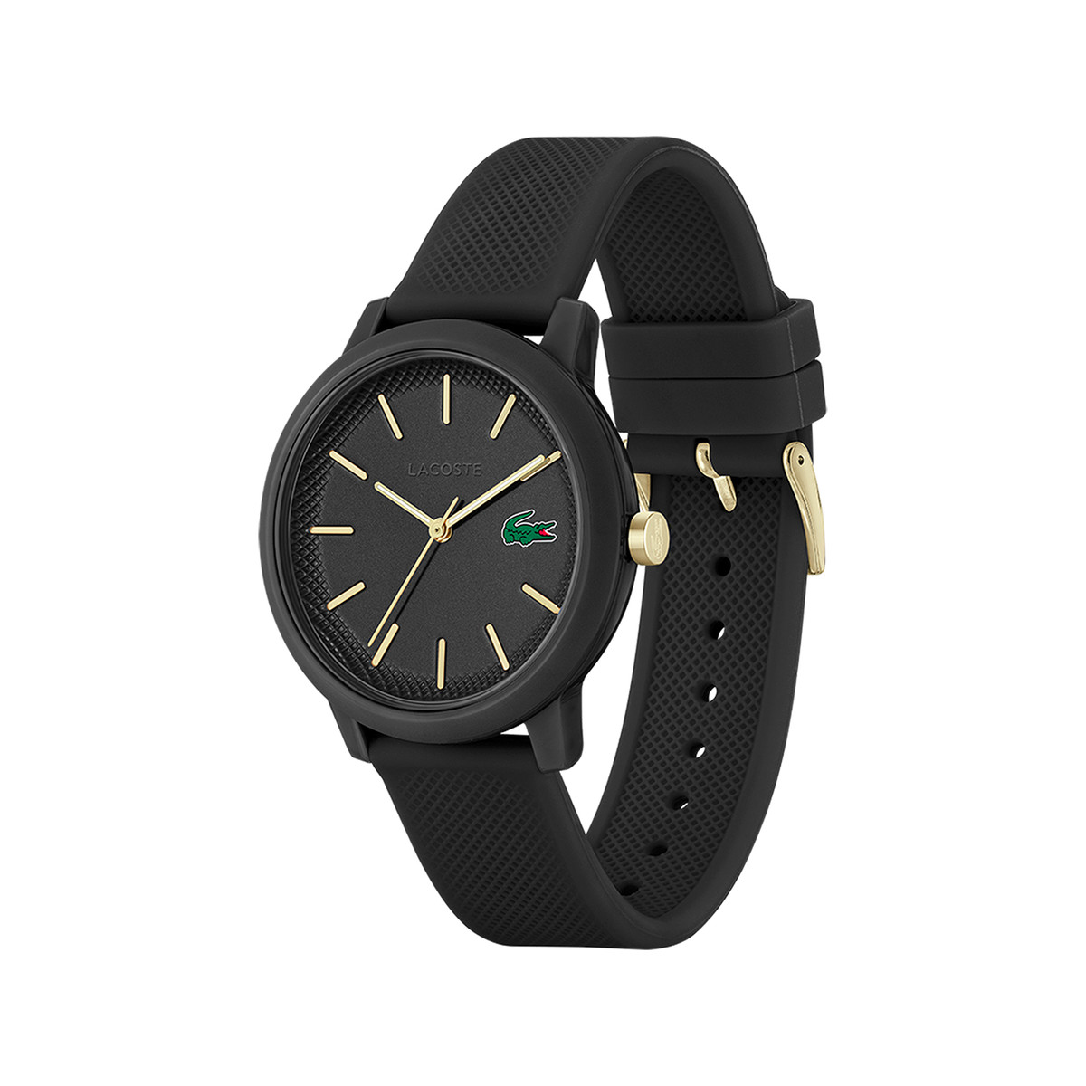 Montre Lacoste 12.12. homme résine bracelet silicone noir