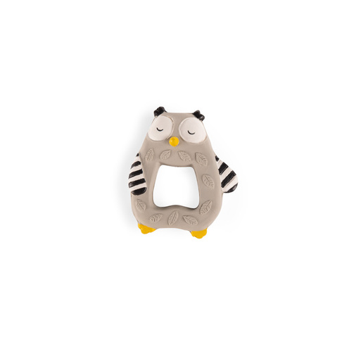 Anneau de dentition caoutchouc Hibou LES MOUSTACHES - MOULIN ROTY