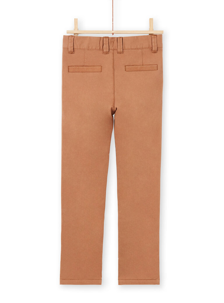 Pantalon uni marron enfant garçon