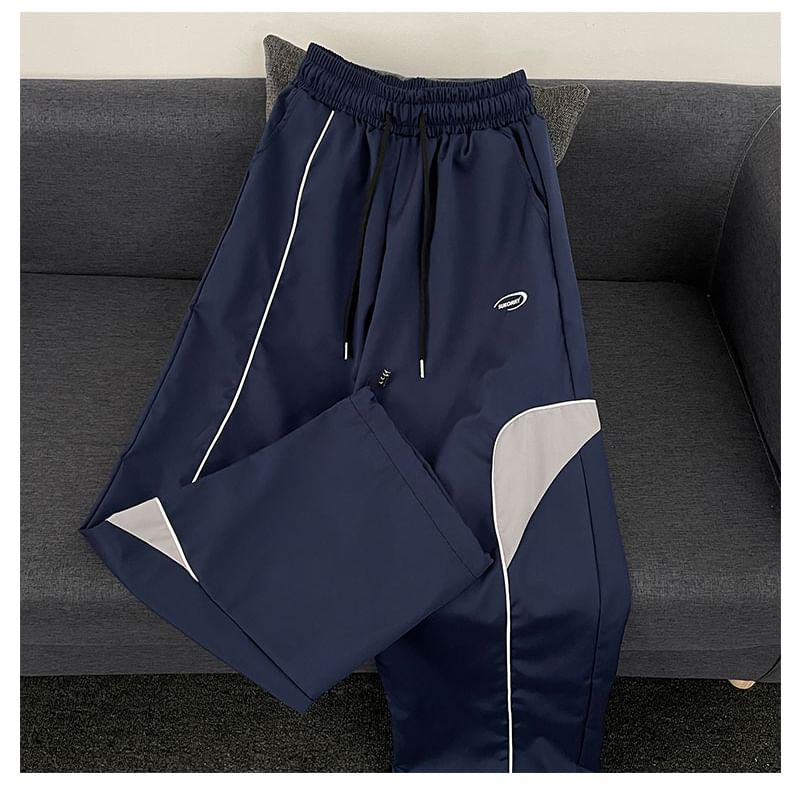 Mimiyox - Hoge taille kleurblok wijde joggingbroek