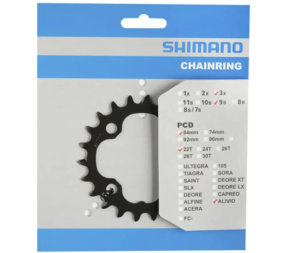 Shimano Alivio FC-M4000 Triple Kettingblad Zwart 9 Speed 40T
