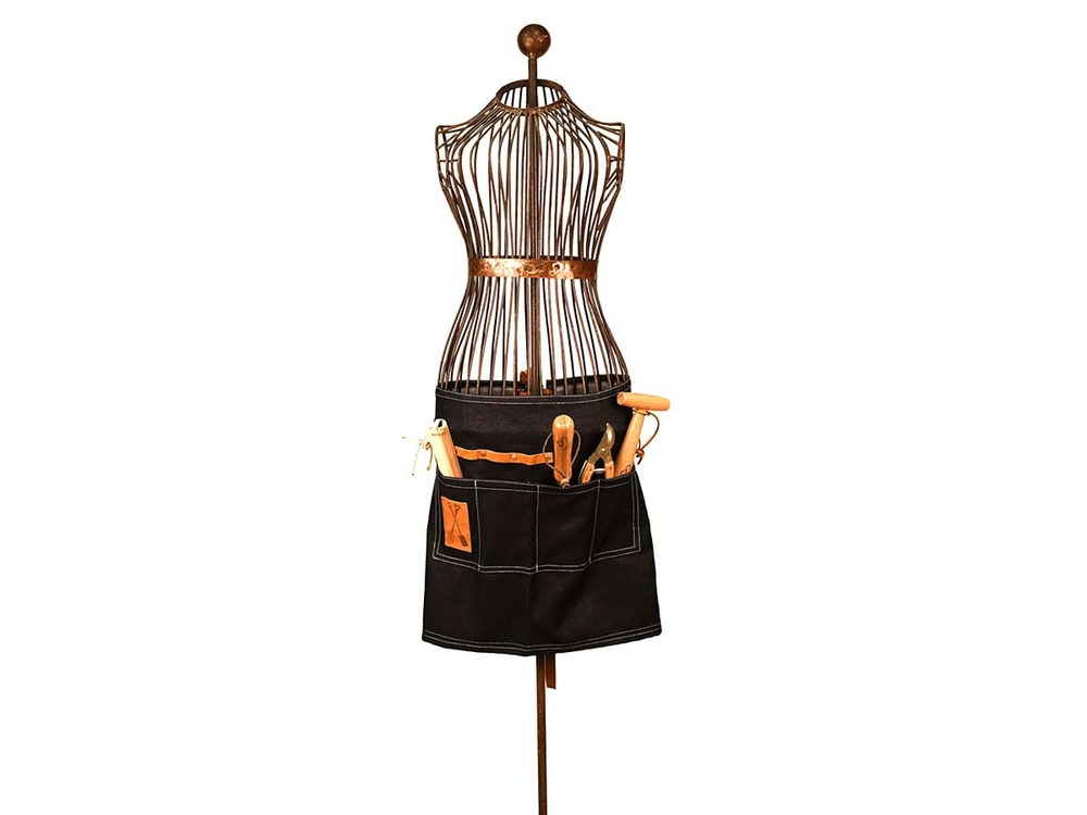 Tablier de jardinage pour femme en jean