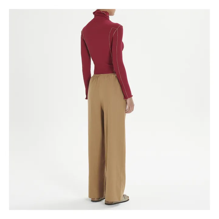 Baserange Pantalon Elastiqué Stoa Soie Sauvage | Marron