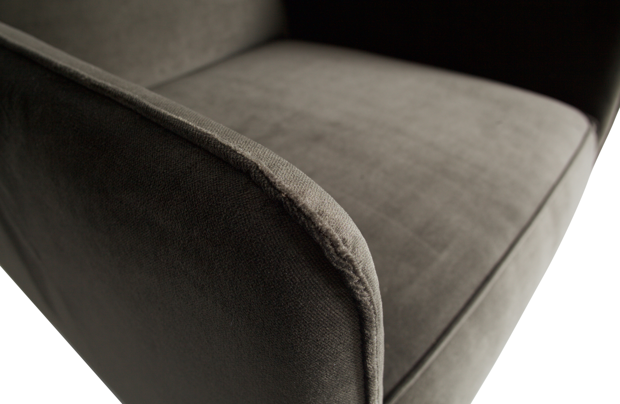 Fauteuil Statement met arm fluweel - Warm Groen