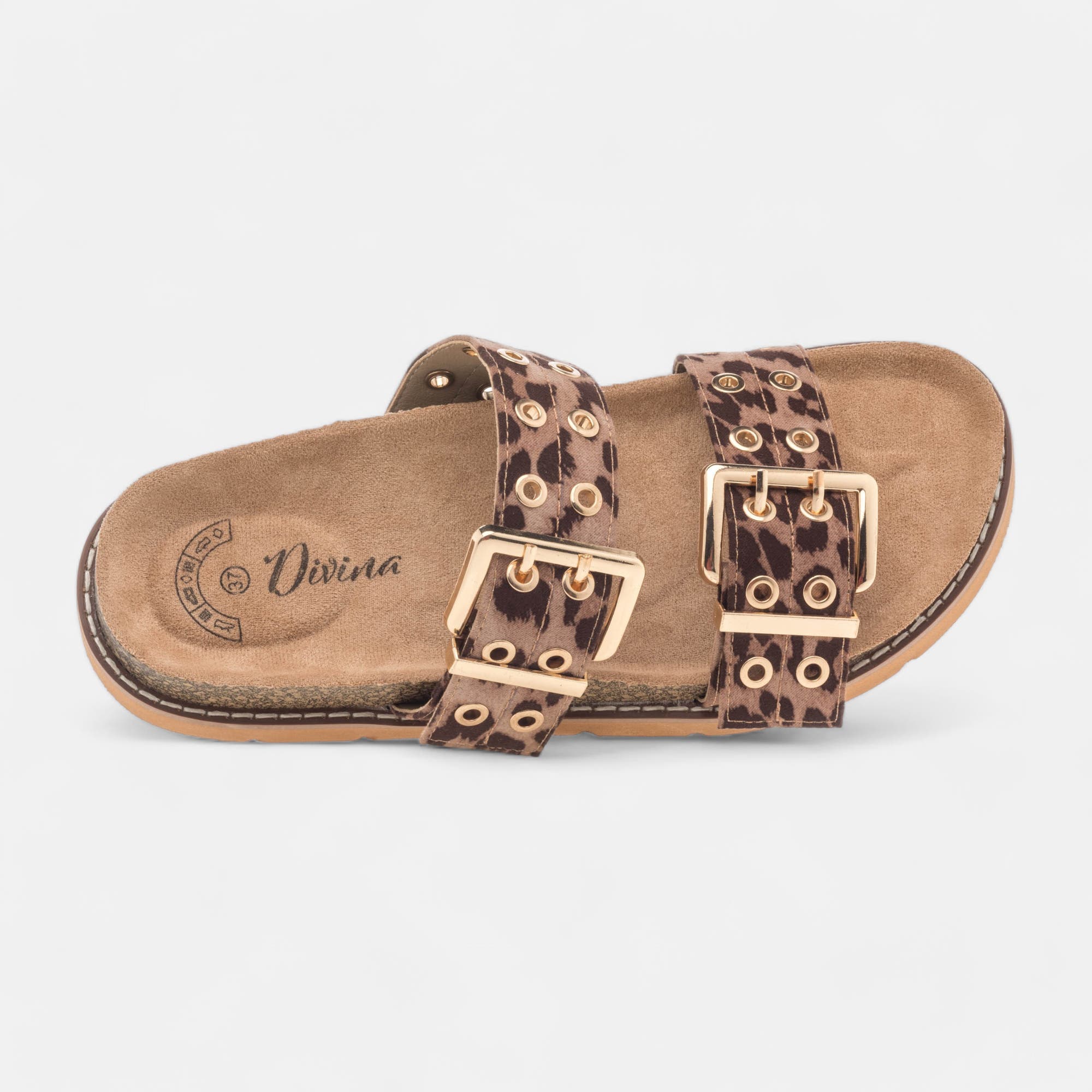 Mules semelle liège Femme multicolore