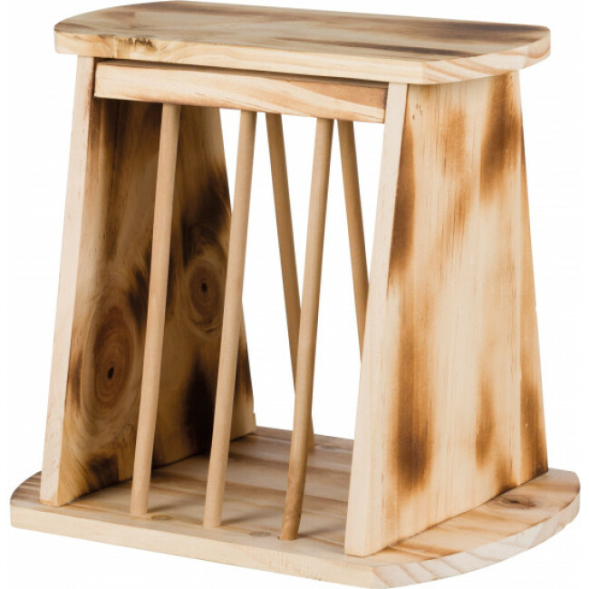 Râtelier à foin en bois avec couvercle pour rongeurs
