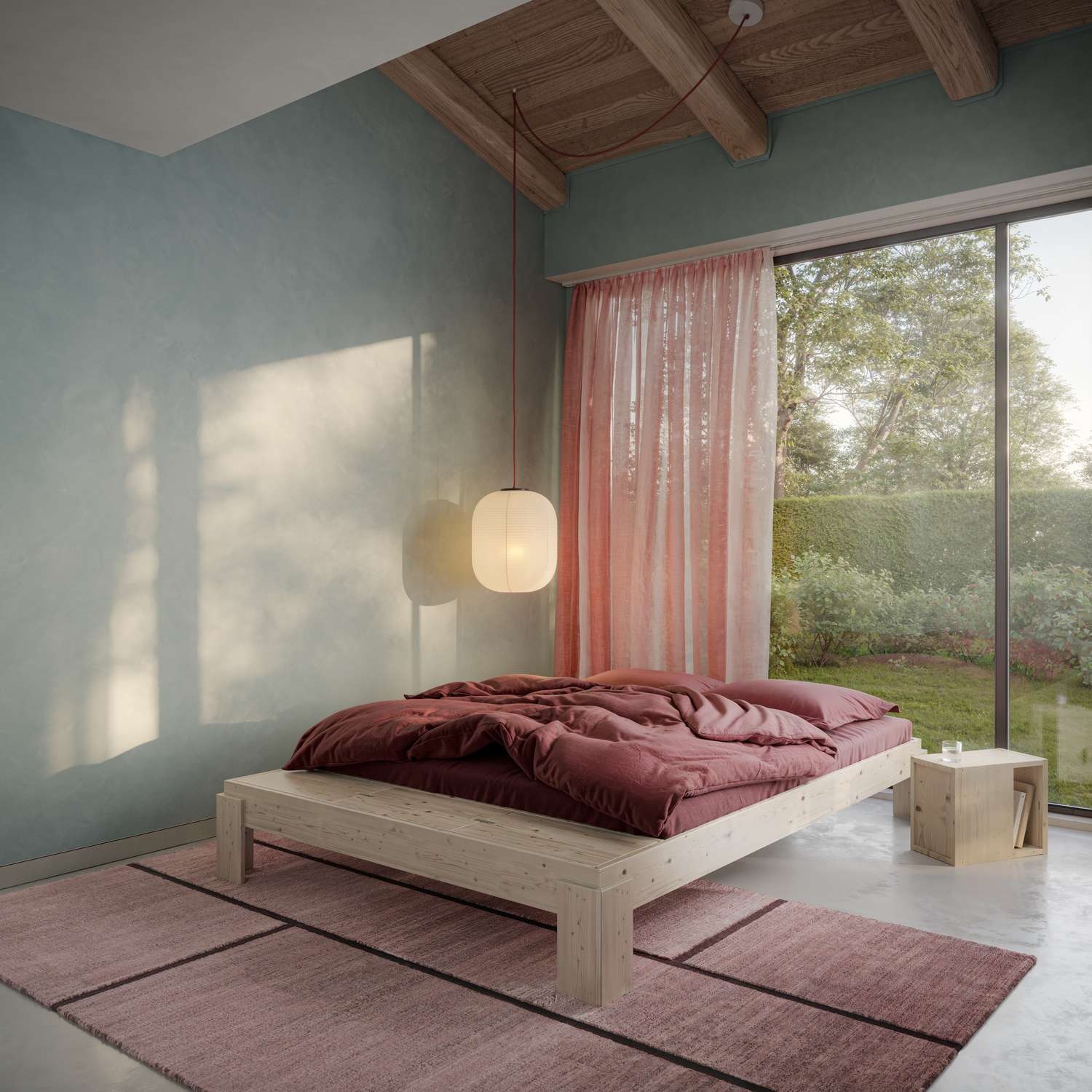 Karup Design Stauraumbett »Layers Bed Bench, Bettgestell mit Aufbewahrungsbank, mehrere Grössen« inkl. Lattenrost, excl. Matratze, FSC®-zertifiziertes Massivholz