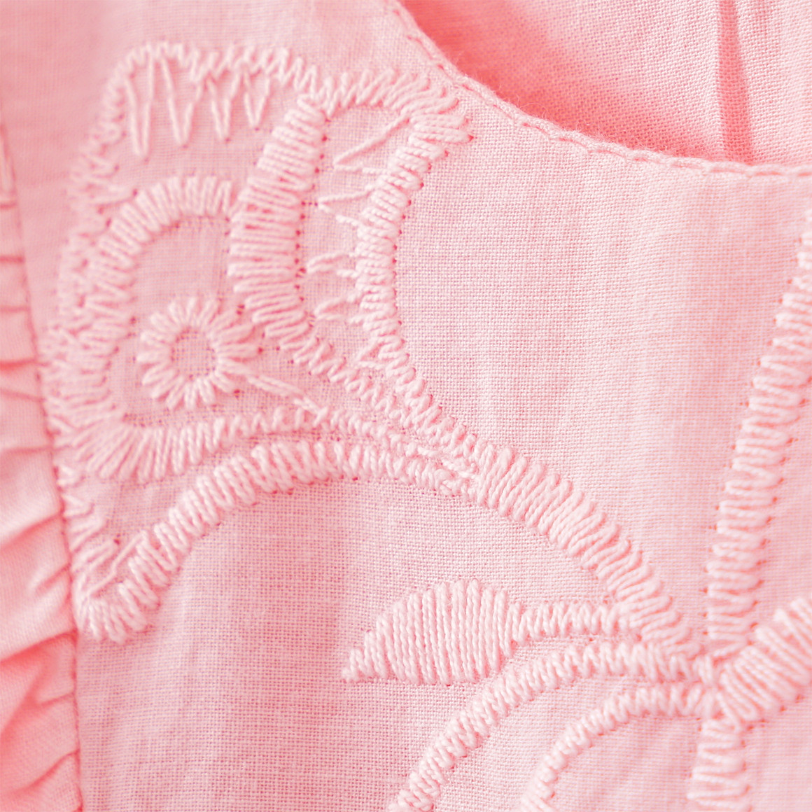 Festliches Mädchen Kleid mit Stickerei rosa