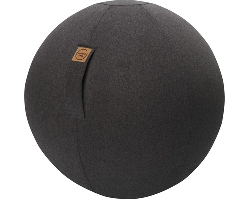 Opblaasbare oefenbal/zitbal, vilt, antraciet, Ø 65 cm