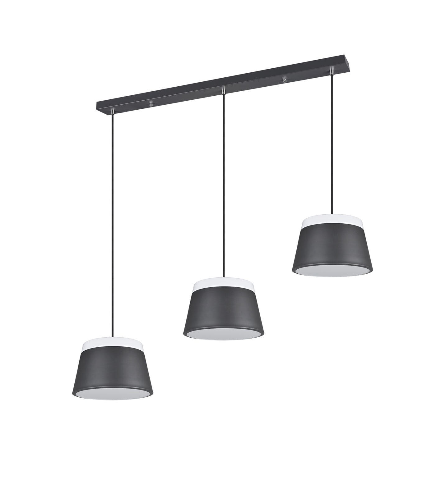 Baroness Pendelleuchte grau 308900642, B/H/T: 105 / 150 / 25 cm, Metall