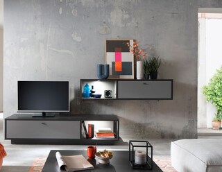 Hängeschrank LUXOR 156 x 34 cm Royal grau/ anthrazit