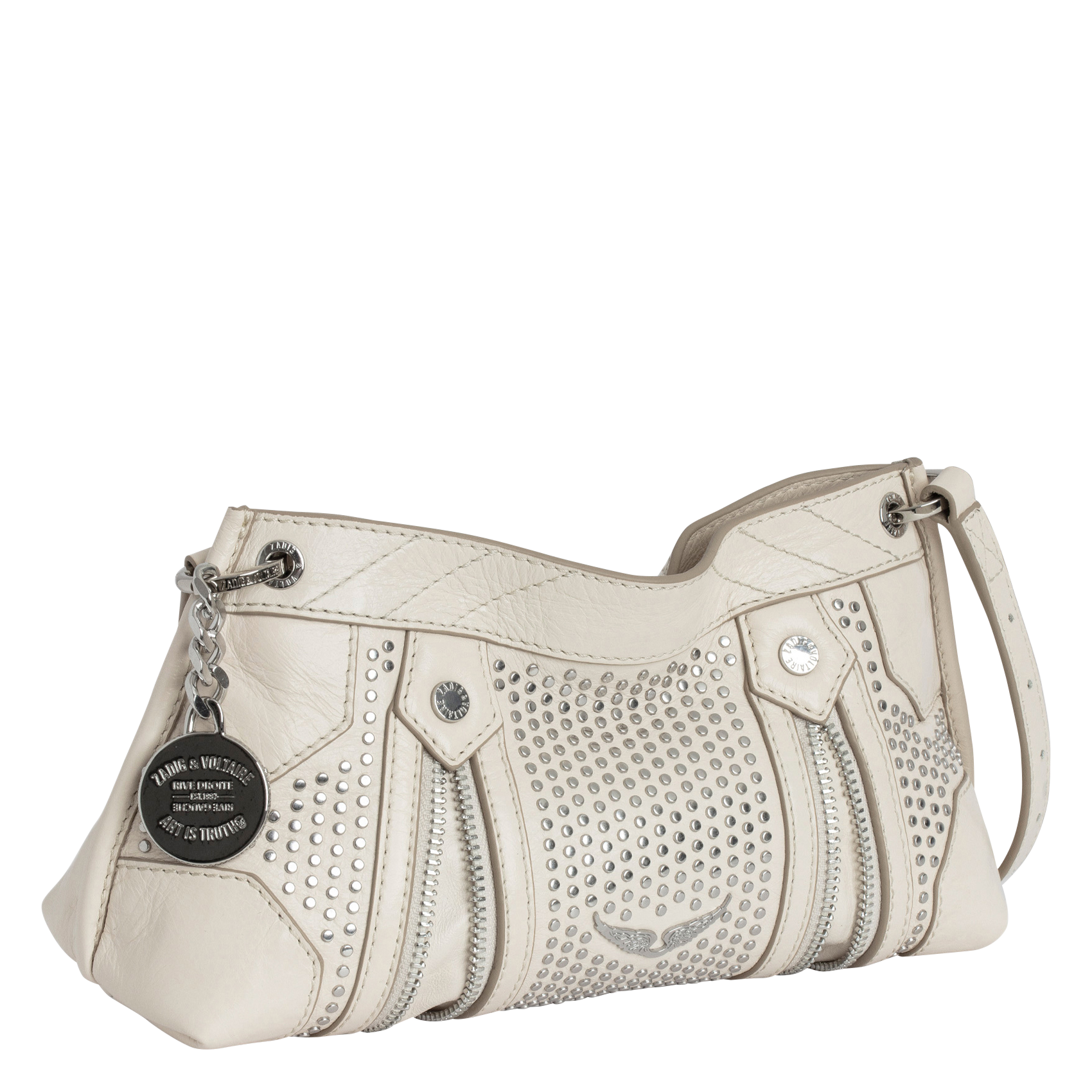 SUNNY MOOD - Sac bandoulière en cuir vernis | Blanc