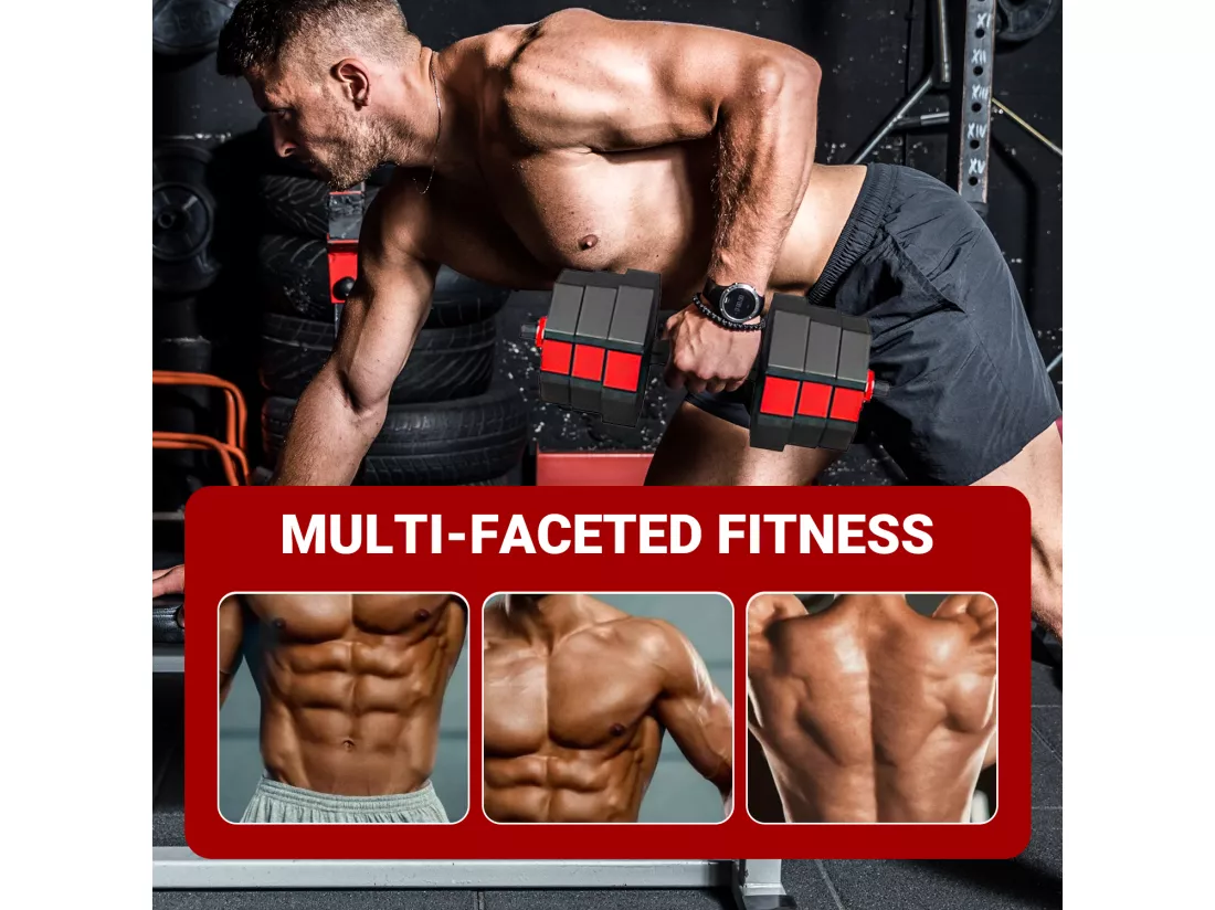 Ensemble d'haltère courtes ou longues ou kettlebell 3 en 1, Haltère réglable 20kg, pour Adaptés au Fitness à Domicile et à la Musculation