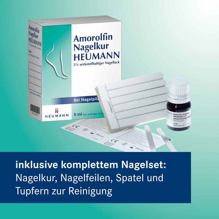 Amorolfin Nagelkur HEUMANN 5 % wirkstoffhaltiger Nagellack, 5 ml