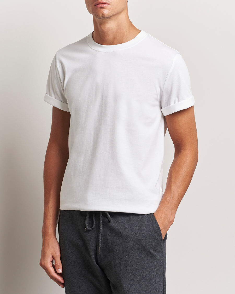 Bread & Boxers Roll-Up Crew Neck T-Shirt White