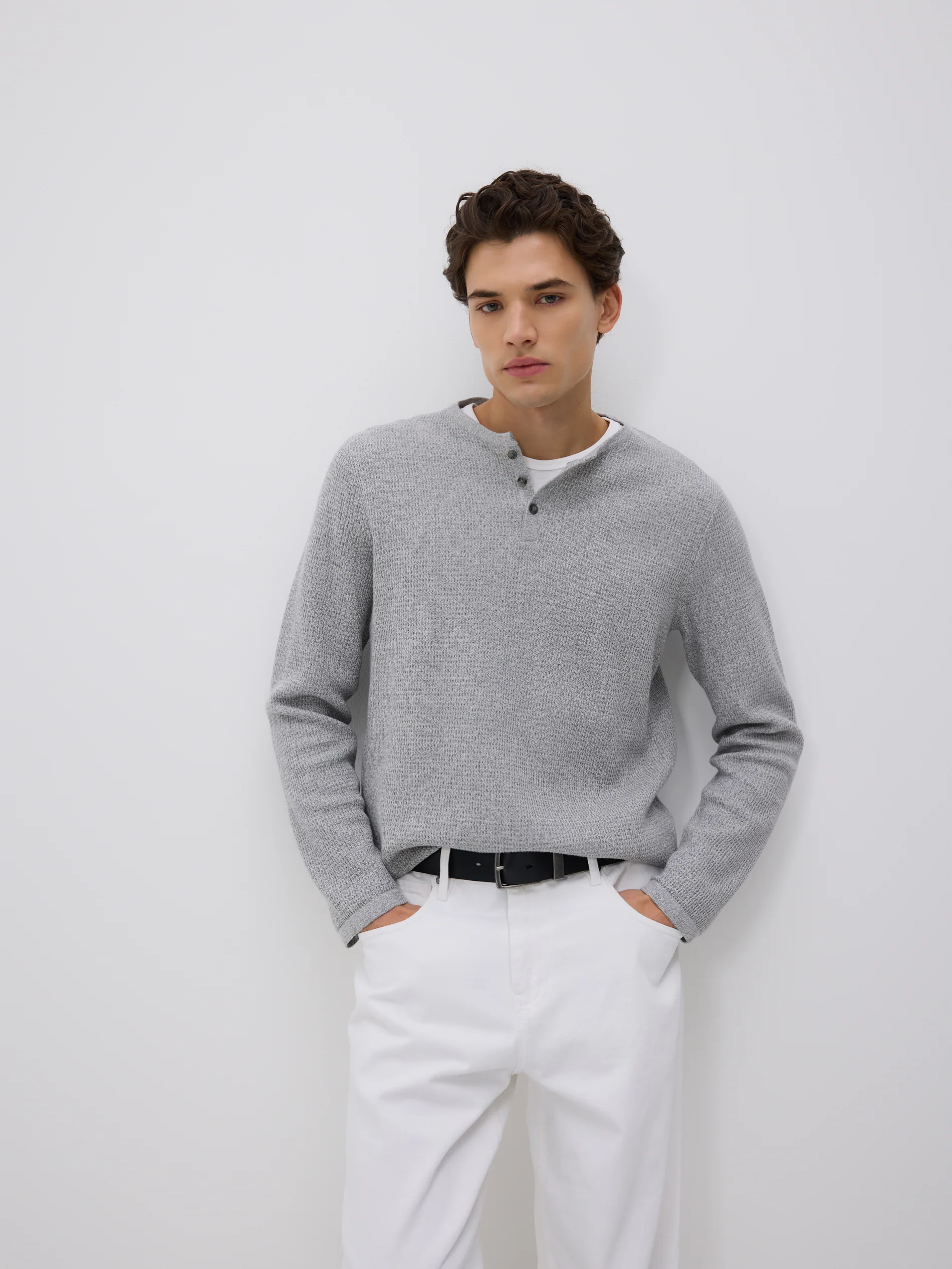 Pullover aus strukturierter Baumwolle