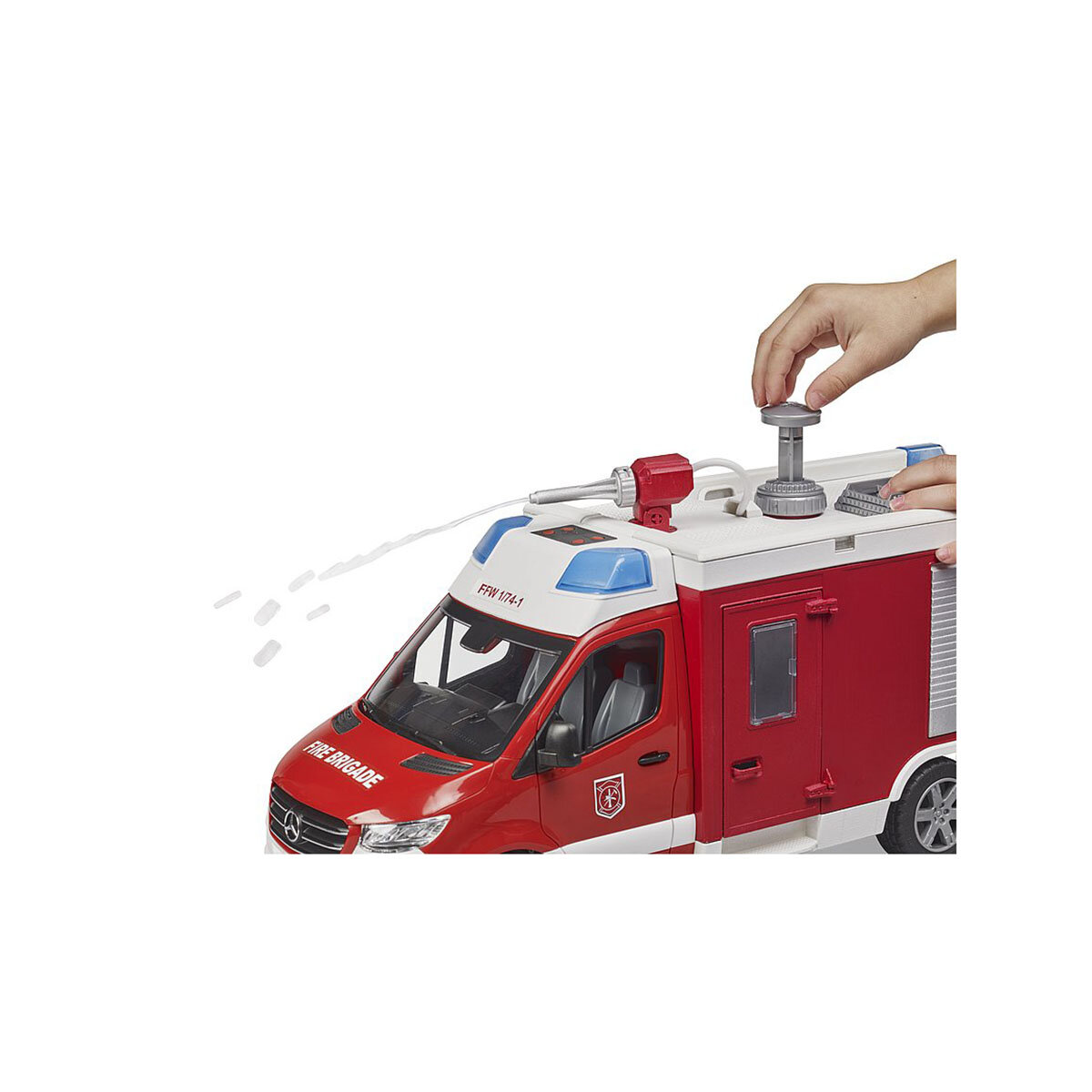 BRUDER Spielwaren GmbH + Co. KG Bruder 02680 MB Sprinter Feuerwehrrüstwagen mit Light + Sound Modul
