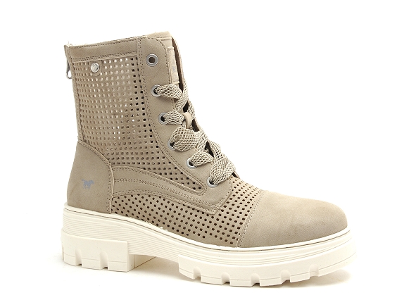 Mustang boots bottine plates femme 1417501 beige