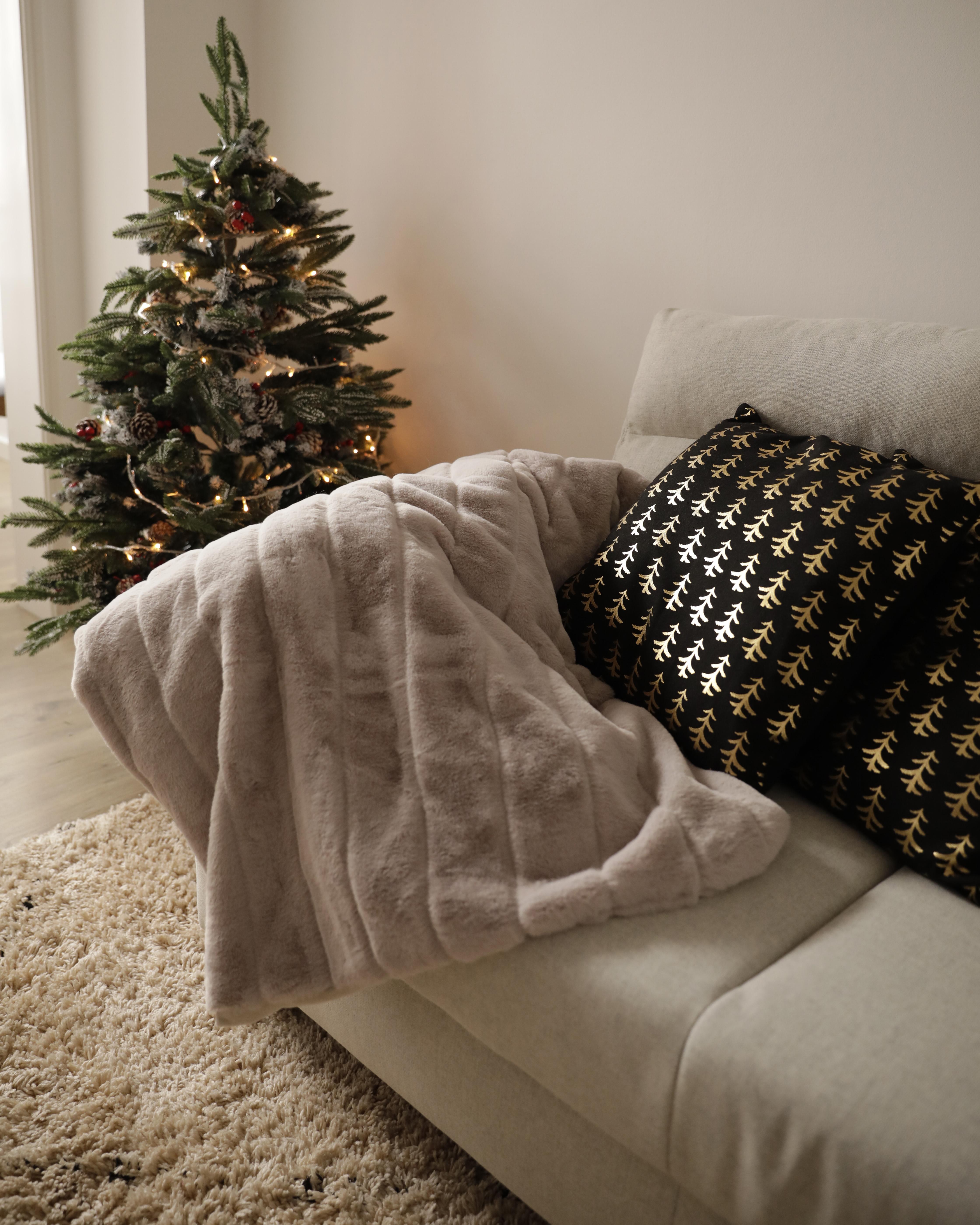 Set van 2 sierkussens LEROY Katoen 45 x 45 cm Zwart kerstmotief
