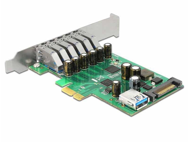 Delock PCI-Express-Karte 89377 USB 3.0 - 6x extern   1x int PCI Express-Karte mit 6 USB 3.0 Anschlüssen