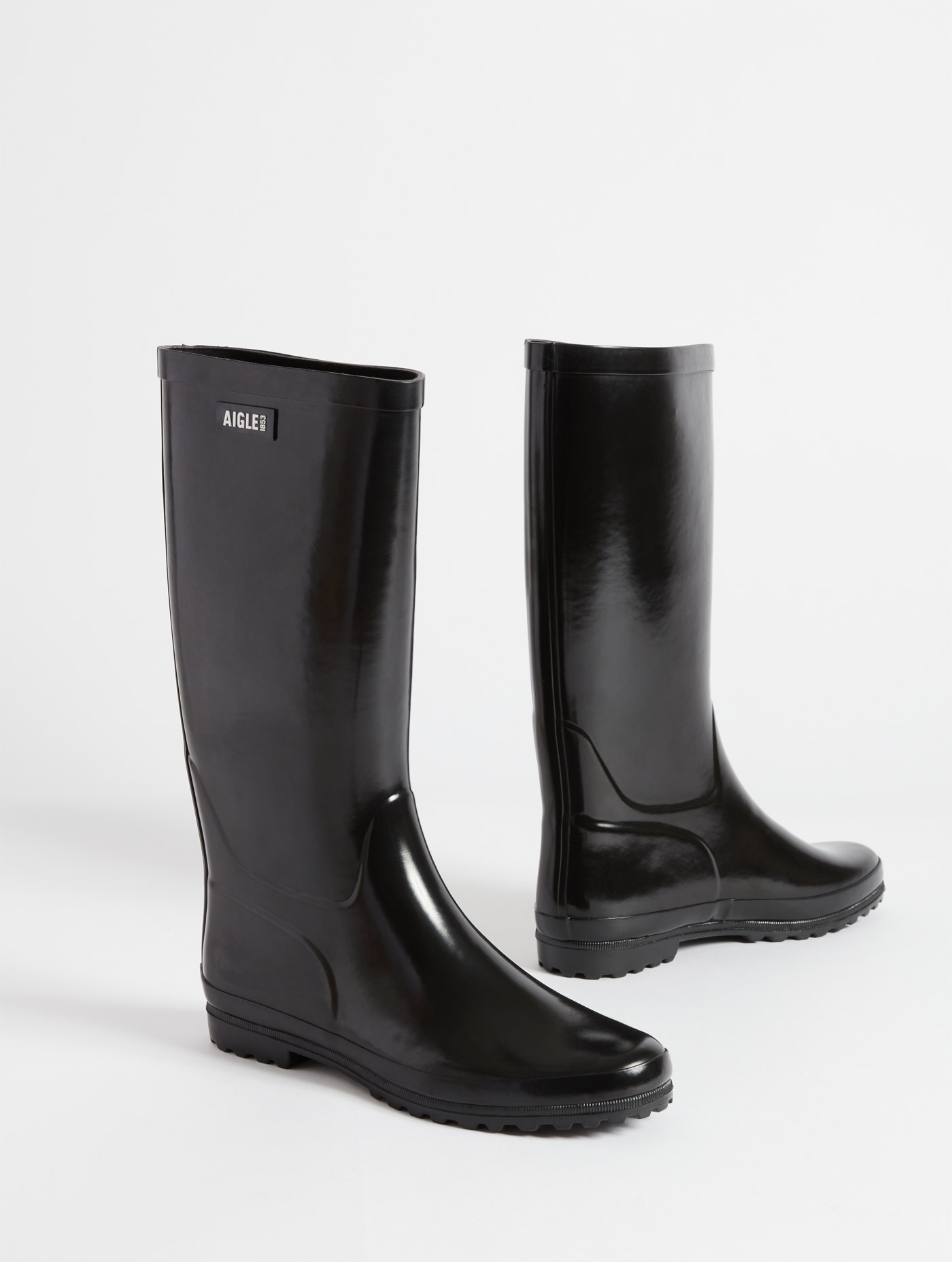 La botte de pluie vernie NOIR