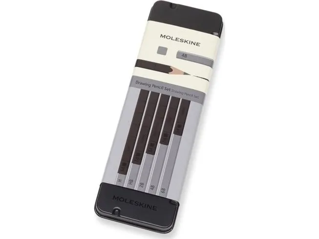 Moleskine 710470, Grafitblyant, Sort, Sølv, Sort, 3 mm, FSC, Metalboks
