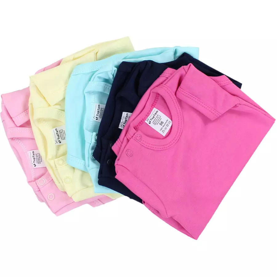 TupTam Mädchen Baby Body Kurzarm 5er Pack rosablau