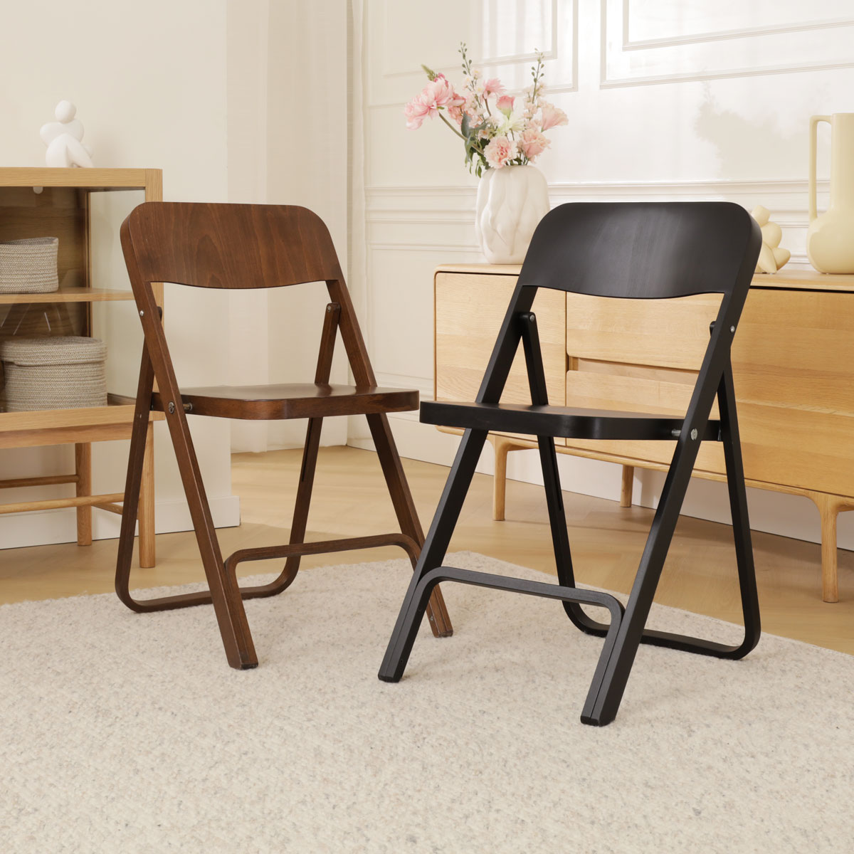 Houten klapstoel Flip - walnoot