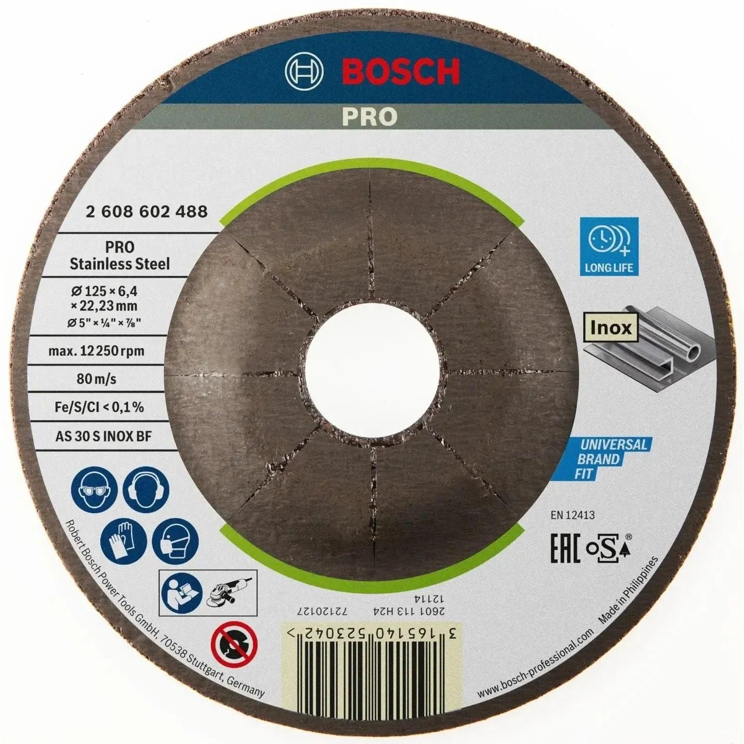 Bosch Professional Afbraamschijf PRO Stainless Steel 125x22,23x6,4mm VE=1 - 2608602488