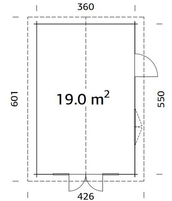 Palmako Gartenhaus Irene, ca. B426/H276/T598
