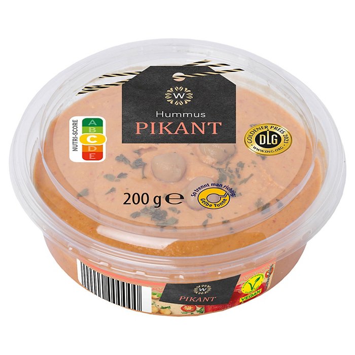 WONNEMEYER Hummus 200 g, Pikant