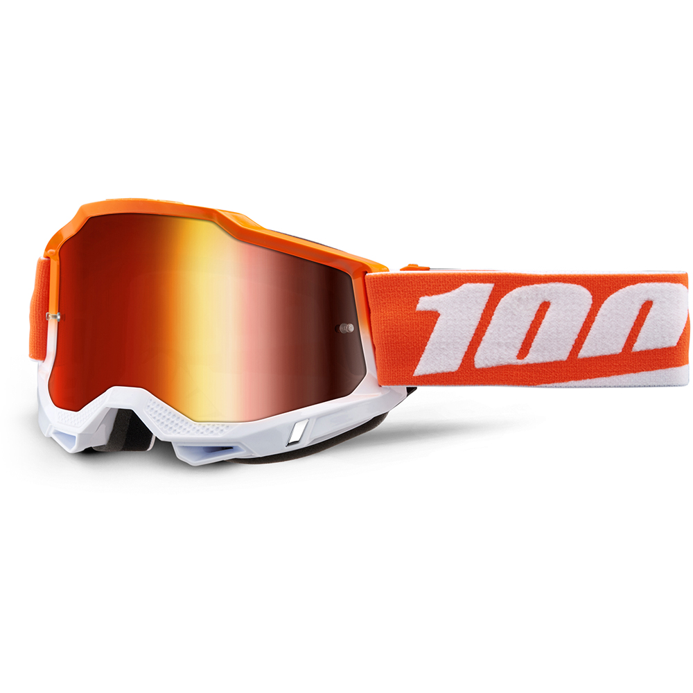 100% - Masque Accuri 2 Matigofun - Red Mirror Orange / Blanc