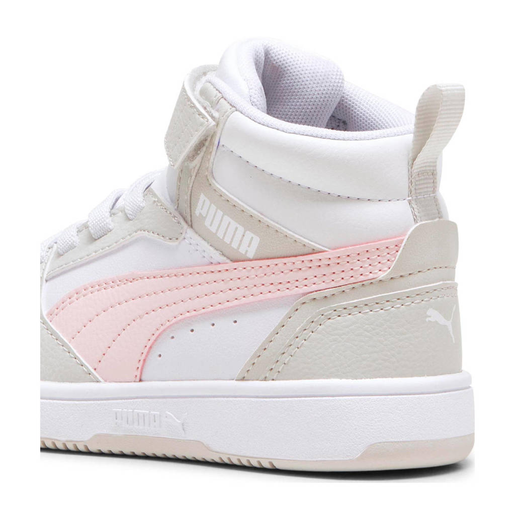Puma Rebound v6 Mid V6 Mid sneakers wit/grijs/roze