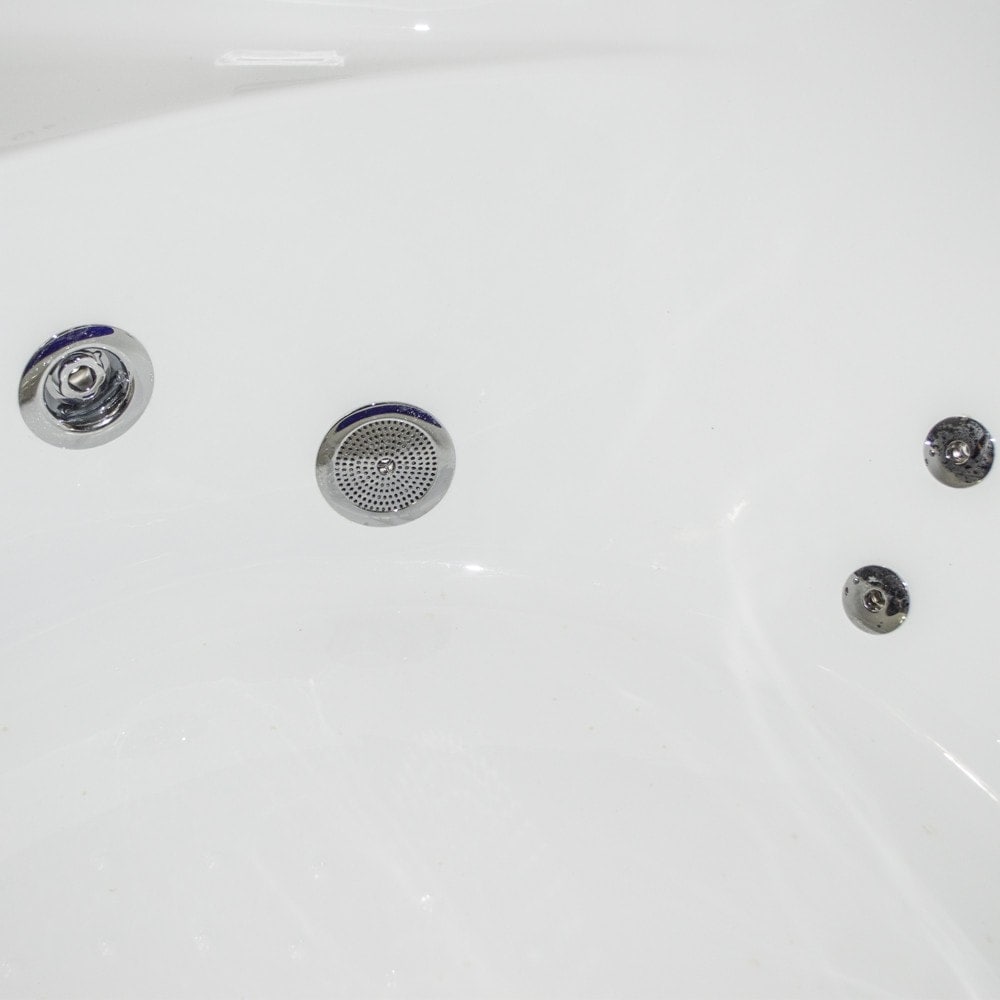 TroniTechnik® Whirlpool Badewanne Eckwhirlpool PAROS 150cm x 150cm, vormontiert, Acrylwanne 2 Pers., 12 Düsen, Sanitäracryl