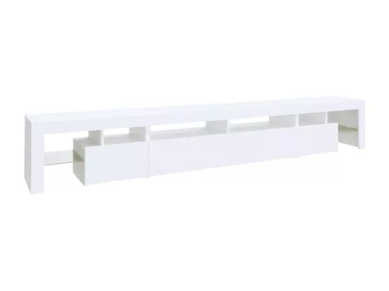Meuble TV avec lumières LED Blanc 260x36,5x40 cm