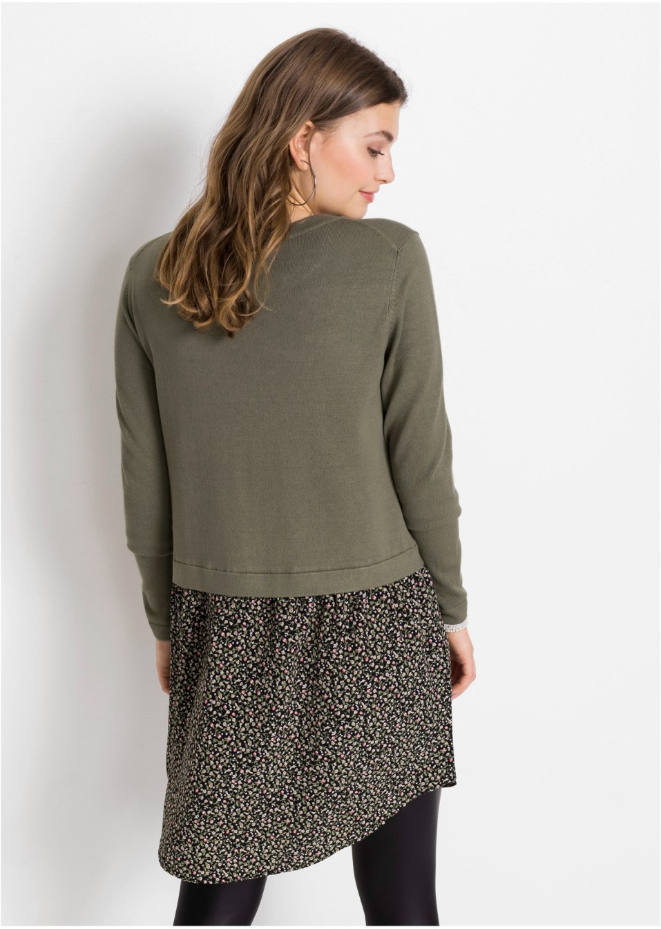 Pull à empiècement jupe