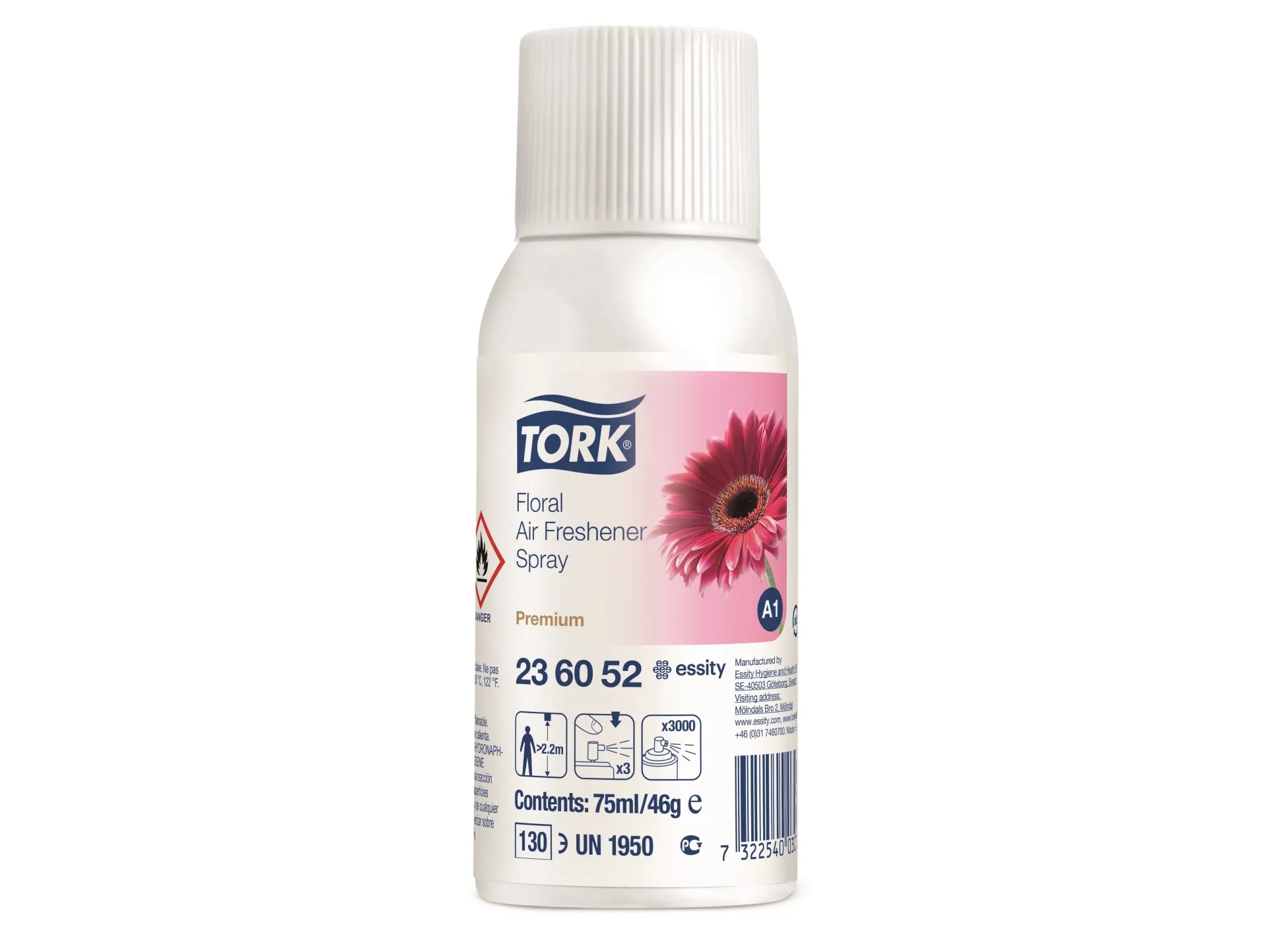 Duftfrisker Tork A1 Airfresh Premium Spray Blomst 75 ml - (12 stk.)