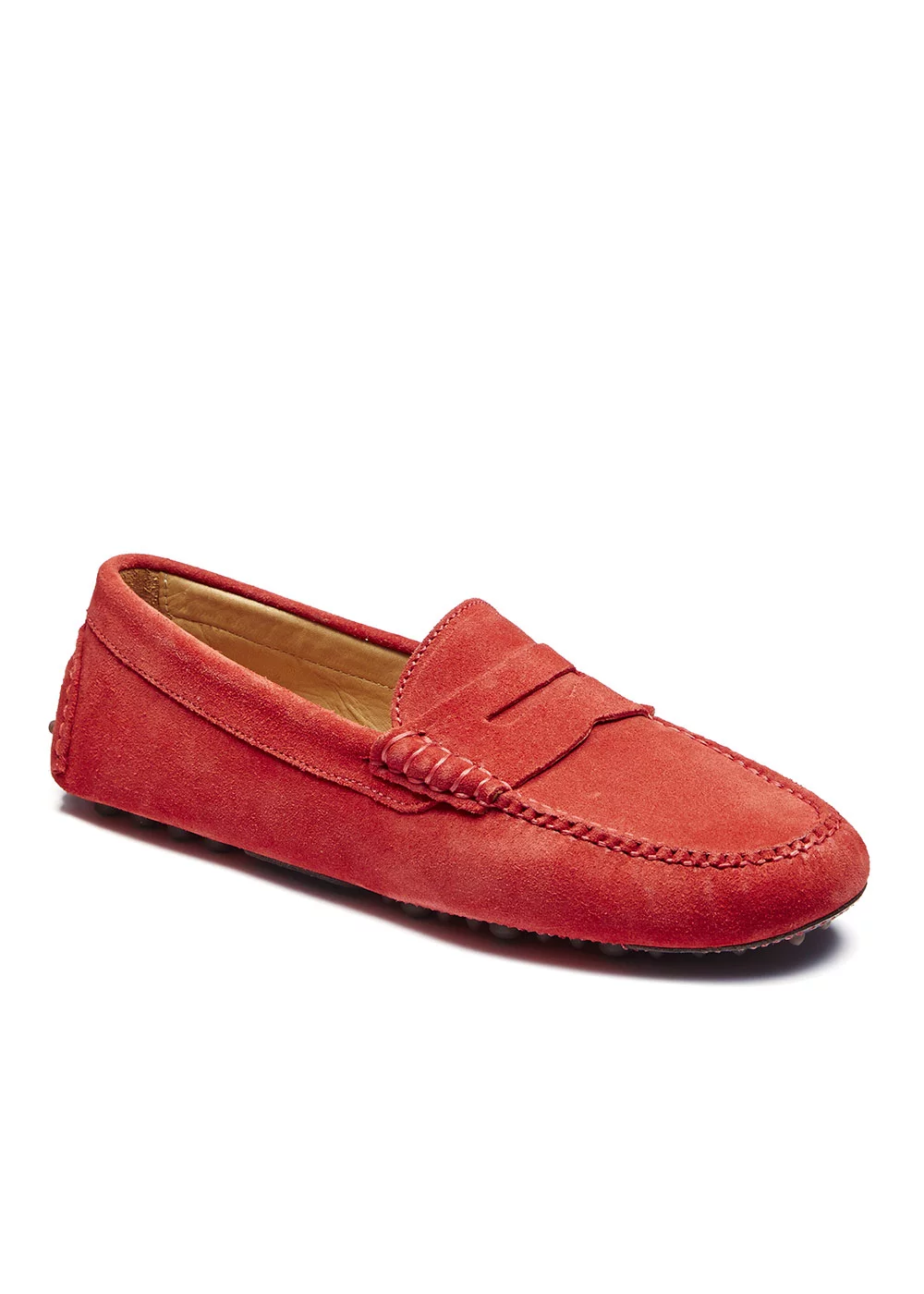 BUCK DRIVER VELOURS ROUGE