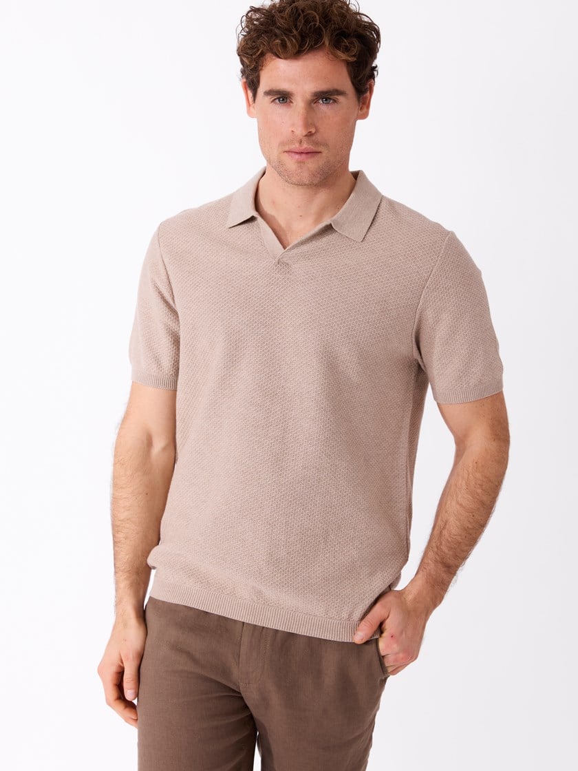 Franco strikket polo Aluminum