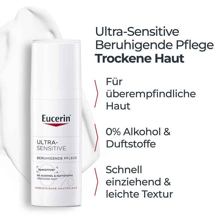 Eucerin UltraSensitive Beruhigende Pflege für trockene Haut, 50 ml