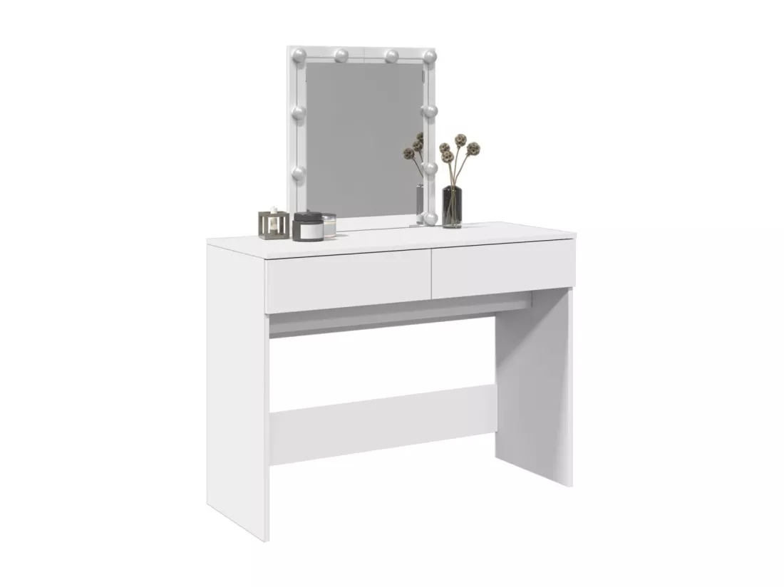 Coiffeuse avec LED blanc 100x40x130 cm