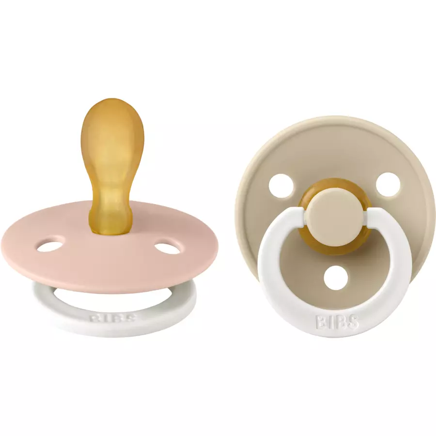 BIBS® Nachtschnuller Colour Symmetrischer Sauger Blush & Vanilla Night Glow 6-18 Monate 2 Stk.