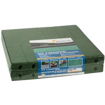 Aquaplan dak-/draintegel groen 50x50 cm 1 m² 4 stuks