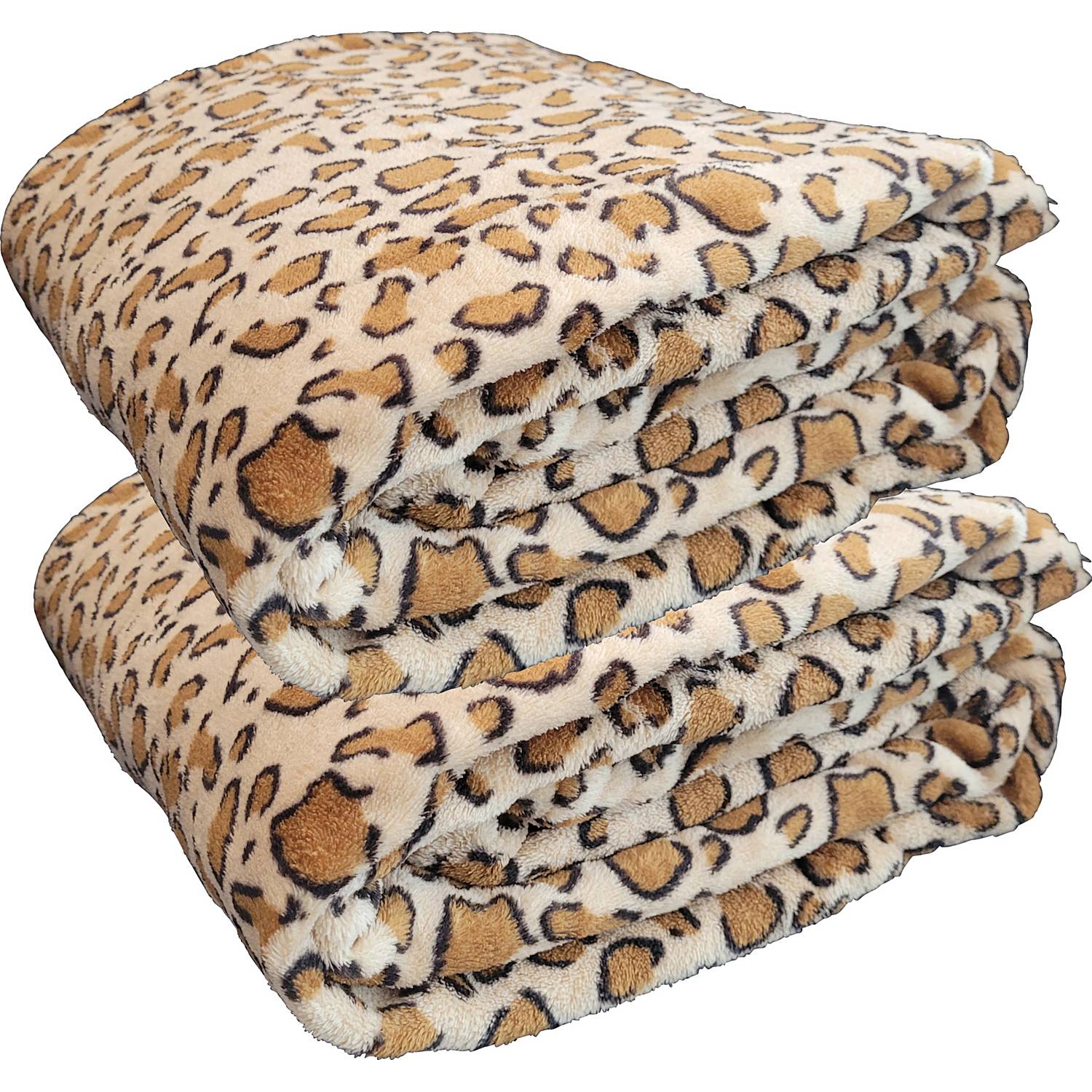 Microfaser-Fleece Wohndecke im 2er-Pack