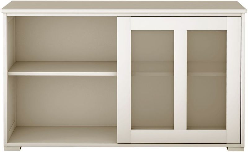 Coast Dressoir met schuifdeuren - 107 x 33 x 63 cm - Crèmewit