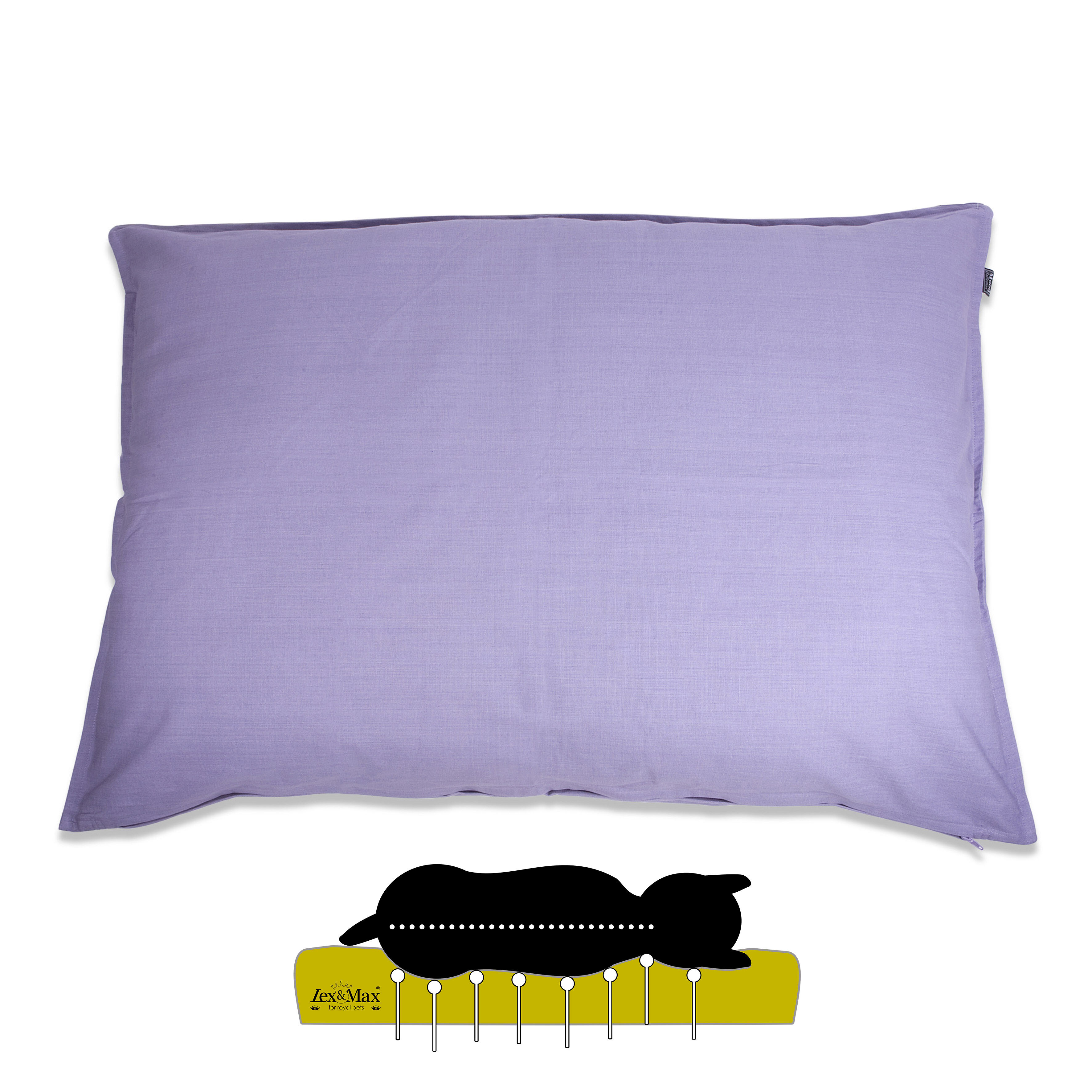 Lex & Max Tivoli - Orthopedisch Hondenkussen - Lila - 70x100x16 cm - L