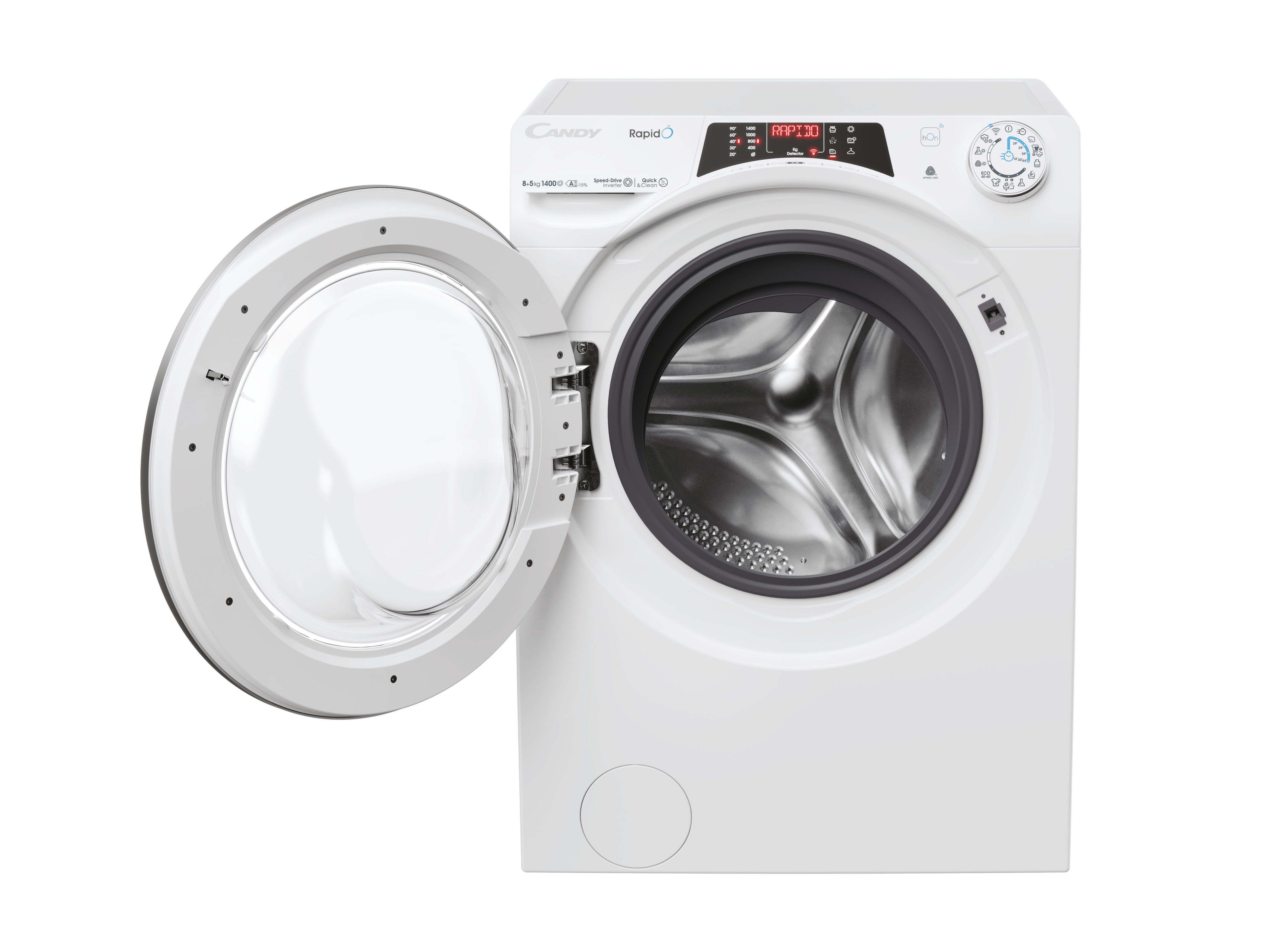 MÁQUINA DE LAVAR E SECAR ROUPA CANDY ROW 4856DWMS7-S BRANCO A LAVA 8KG E SECA 5KG