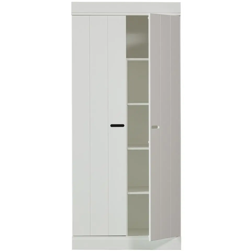 WOOOD Connect Lage Kast 2-Deurs - Grenen - Wit - 175x77x56