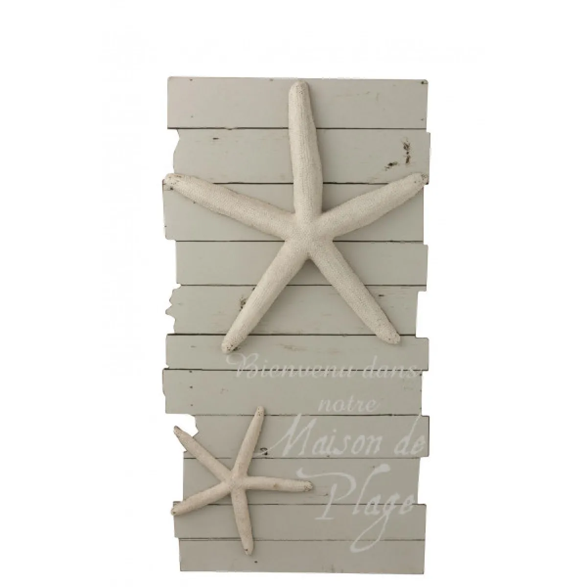 Dansmamaison Cadre Maison De Plage Bois - Gris Clair/Blanc